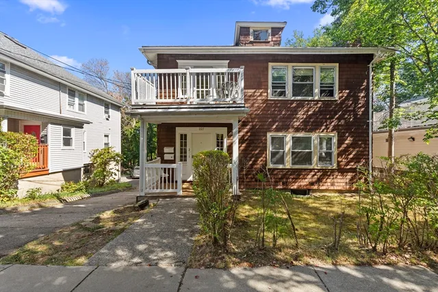 front view of a house with a porch