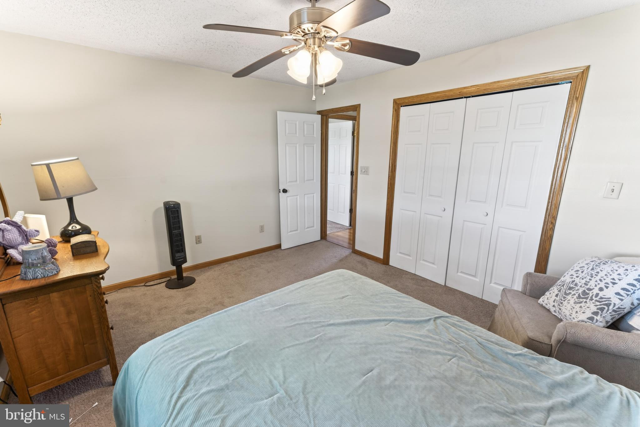 30077 Fire Tower Road Laurel, DE 19956 - Photo 63 of 87 a bedroom with a bed and a chandelier