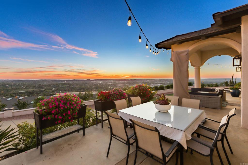 1966 Las Lomas Vista, CA 92084 - Photo 20 of 48 a view of a terrace with furniture and a view of city