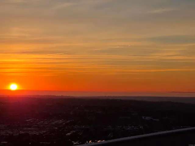 a view of city and mountain