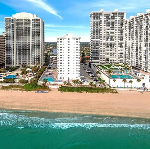 a view of a city with tall buildings