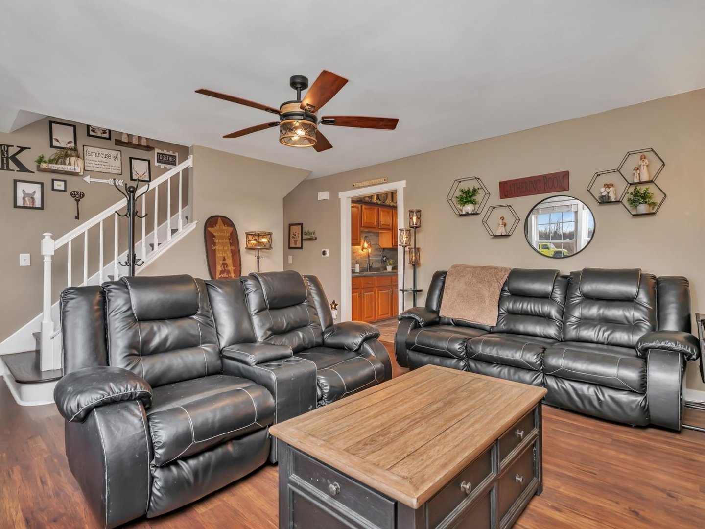 1070 West Kennedy Road Braidwood, IL 60408 - Photo 5 of 33 a living room with furniture and wooden floor