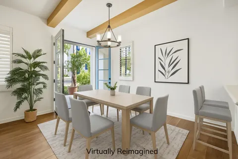 a bedroom with a bed and a fireplace