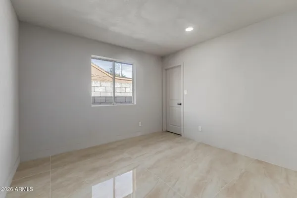 an empty room with a window