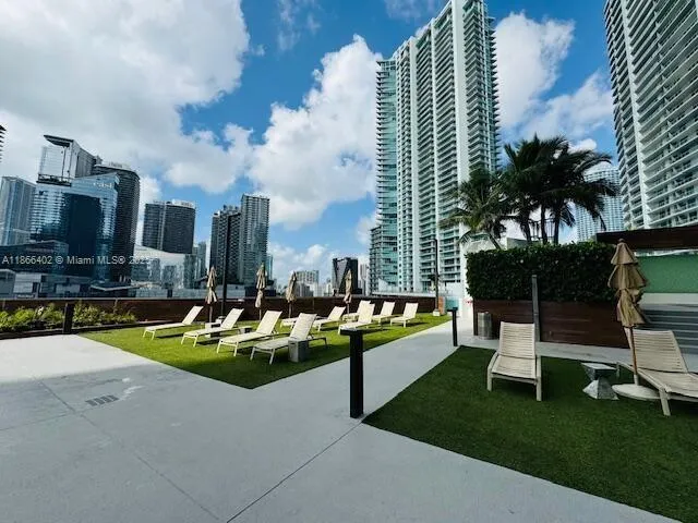 a view of outdoor space with garden