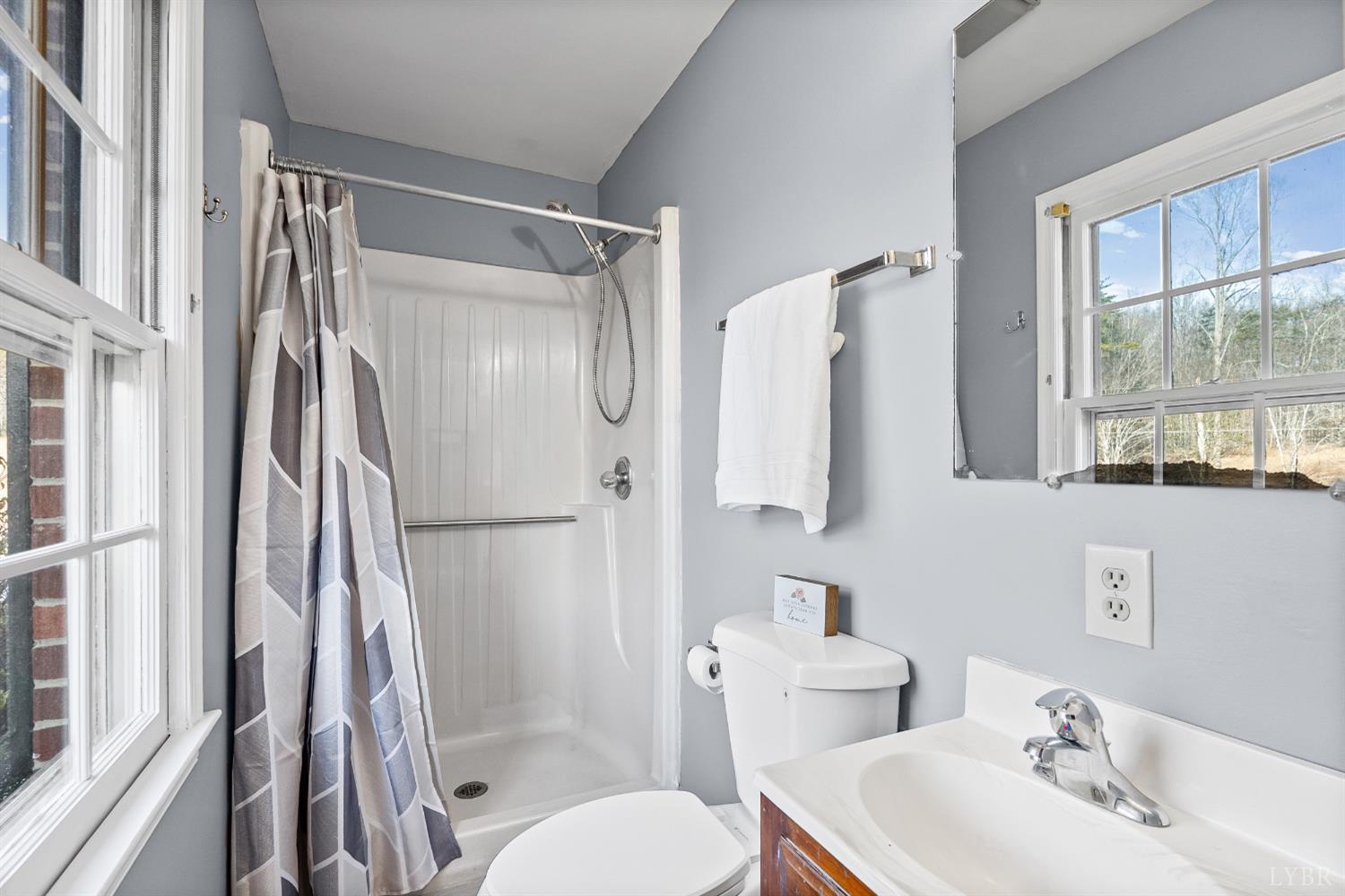 794 Little Dogwood Road Spout Spring, VA 24593 - Photo 22 of 54 a bathroom with a sink toilet and shower