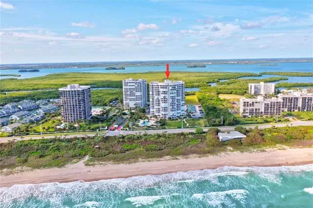 a view of a city with an ocean
