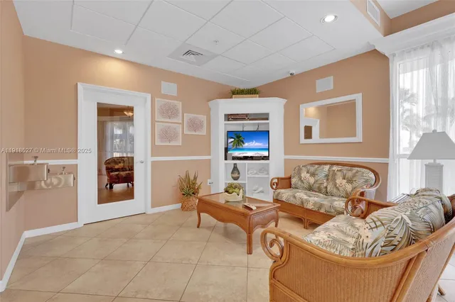 a view of a balcony with wooden stairs