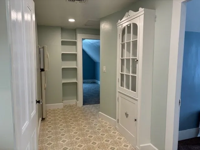 a view of livingroom with hallway