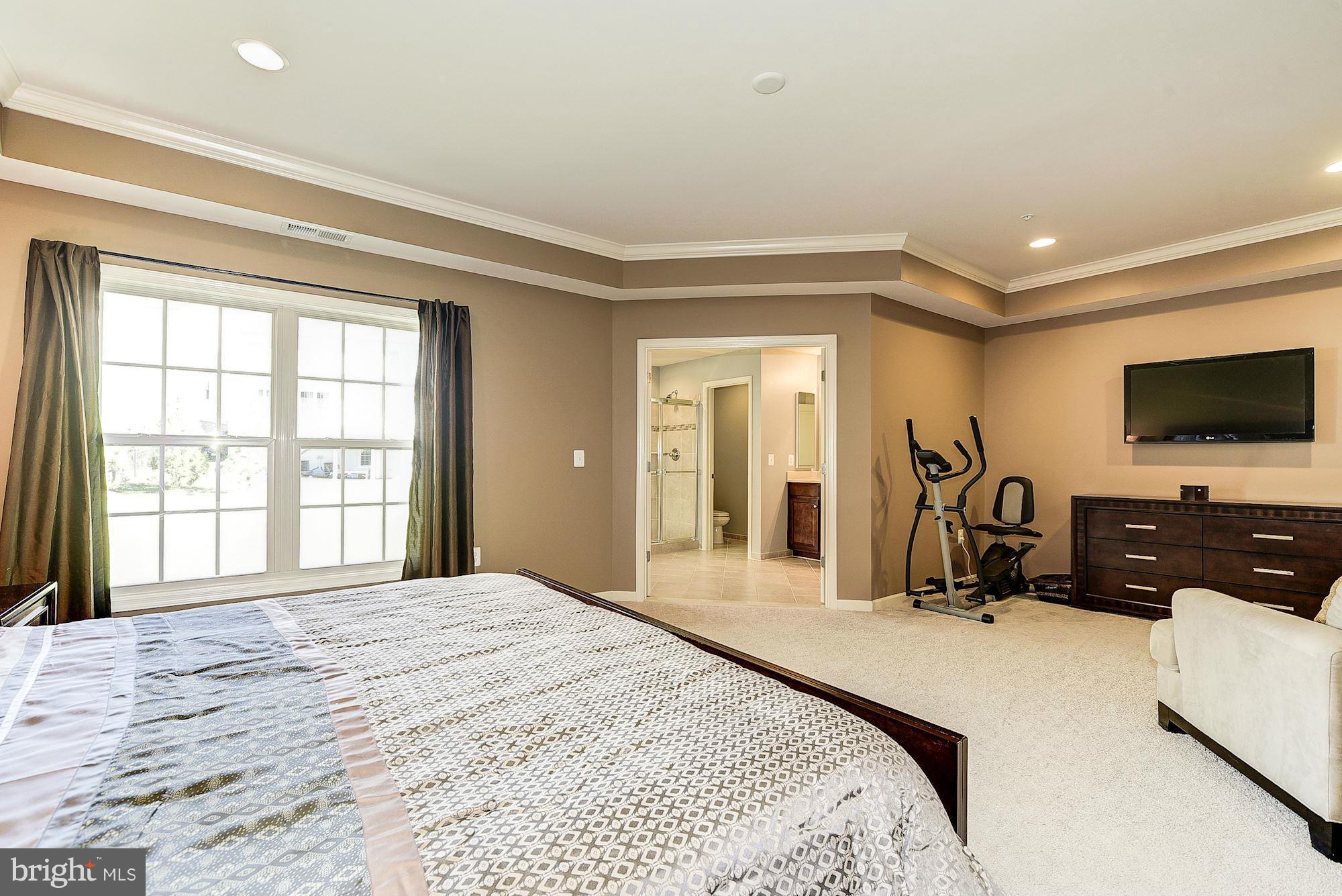 1525 Rabbit Hollow Place Silver Spring, MD 20906 - Photo 16 of 30 a bedroom with a bed a flat screen tv and windows