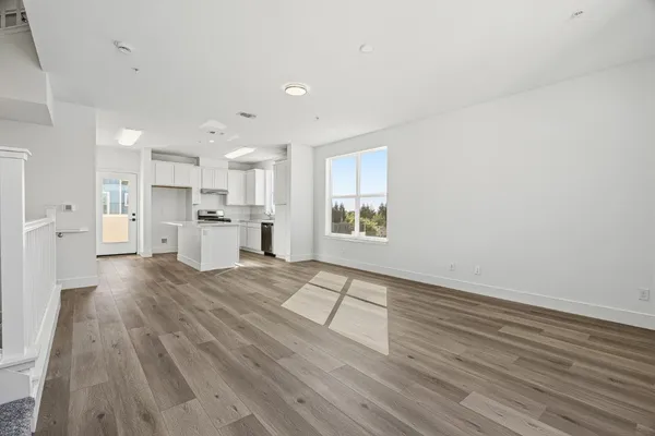 an empty room with a window