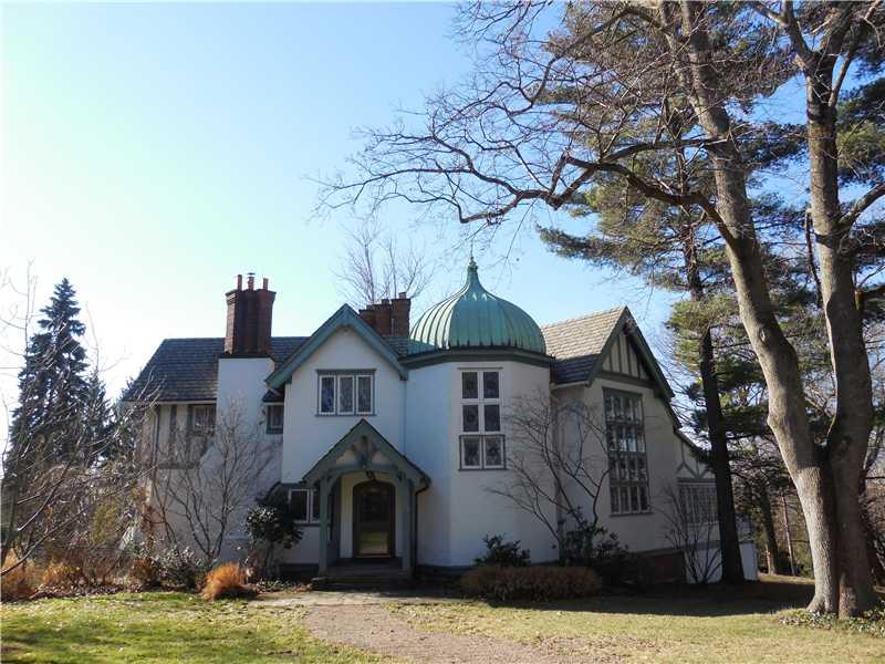 Exterior Front. EDGEHILL MANOR has 6 bedrooms and 6+2 baths sited on 10 Acres overlooking the Sewickley Valley and the Ohio River.