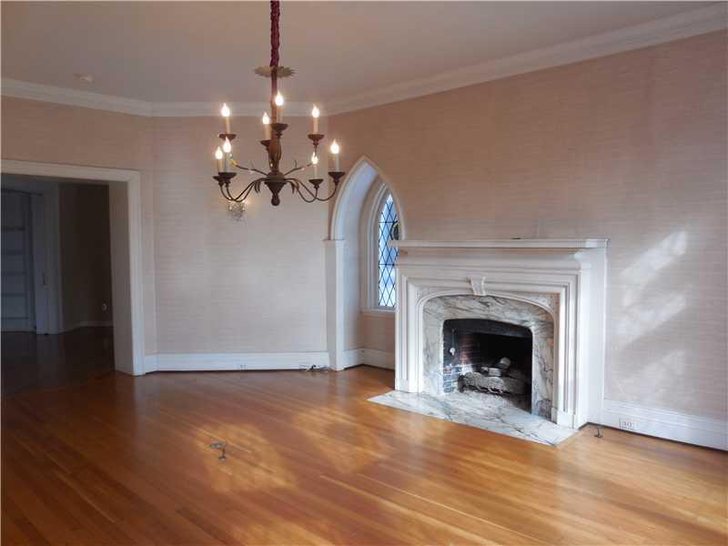 743 Chestnut Road Edgeworth, PA 15143 - Photo 13 of 25 Dining Room. This shot shows off the beautiful floors and note the peaked arched leaded glass window.