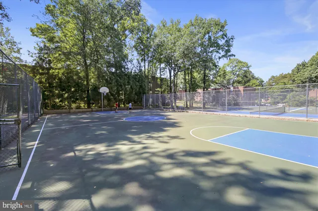 a view of a trees in front of a house