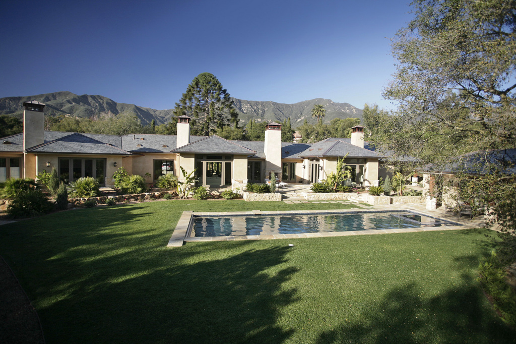 1743 Glen Oaks Drive Montecito, CA 93108 - Photo 12 of 14 a front view of a house with a garden