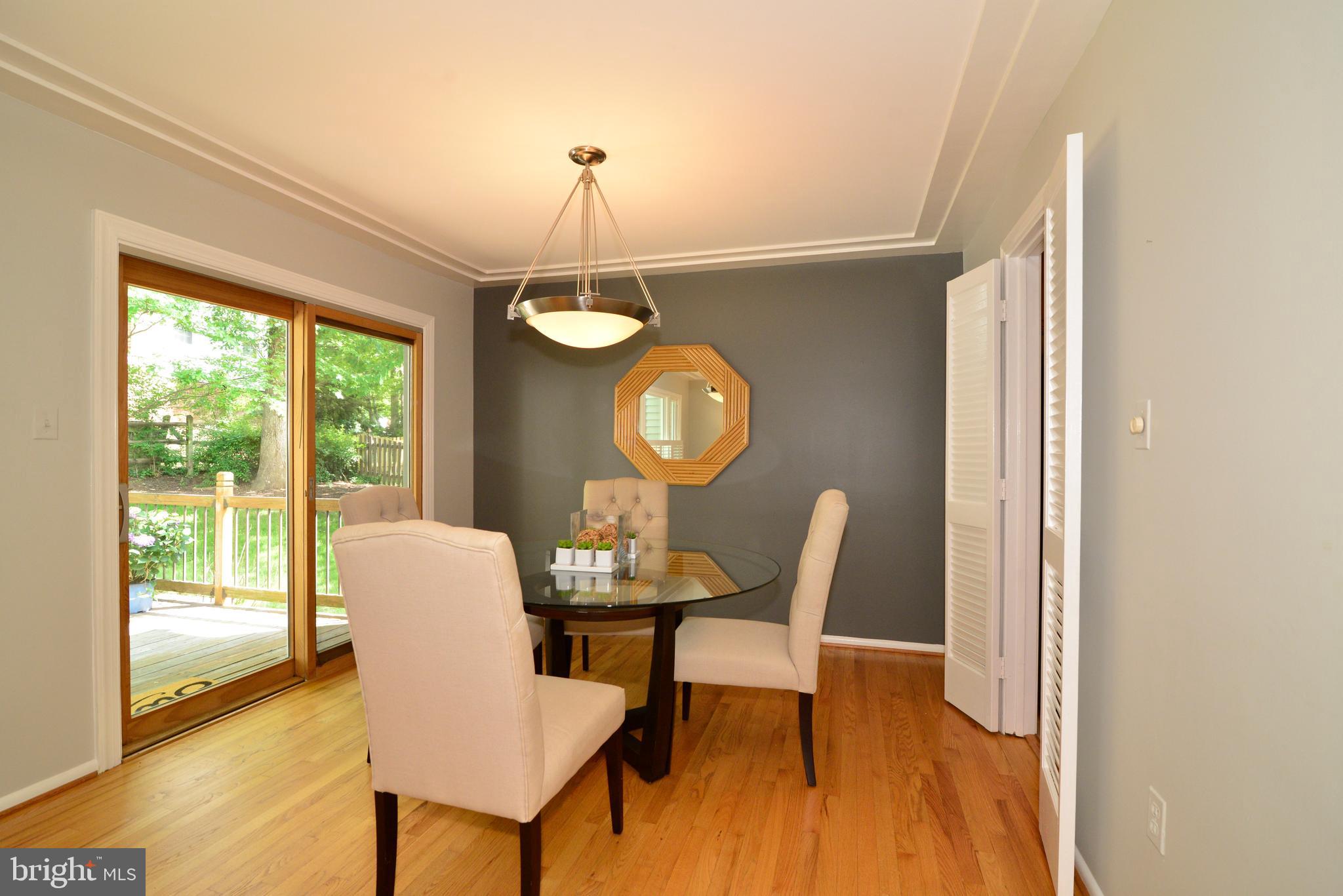 1501 Coat Ridge Road Herndon, VA 20170 - Photo 8 of 29 Sliding Doors in Dining Room Open to Large Deck.