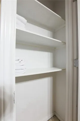 a close view of closet