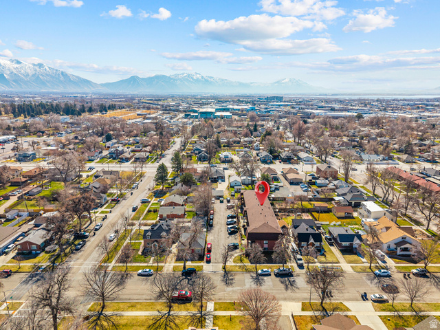 460 200 South Provo, UT 84606 - Photo 58 of 66 Aerial view of residential area featuring a mountain backdrop