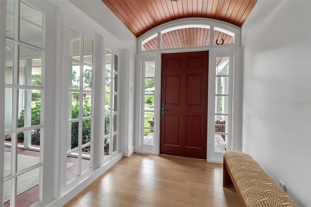 a living room with furniture and a couch