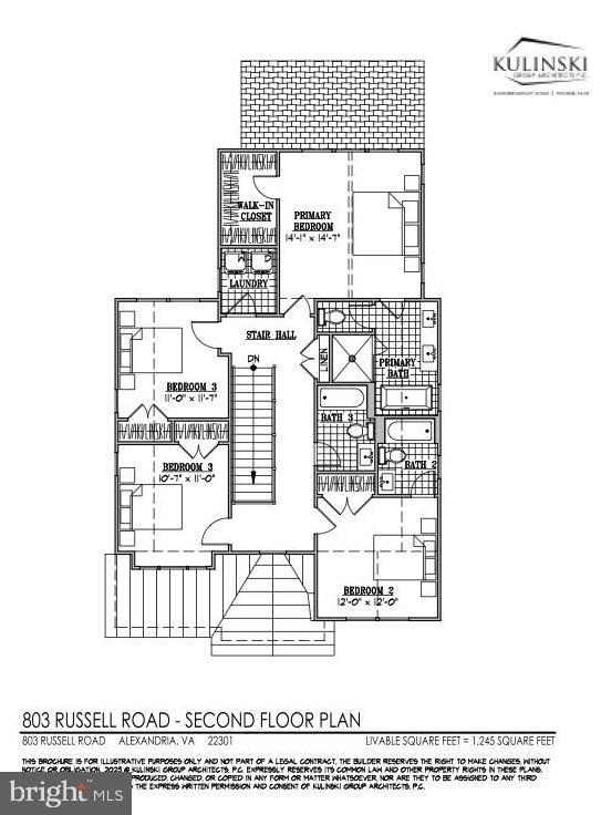 803 Russell Road Alexandria, VA 22301 - Photo 62 of 63 Top Level Floor Plan