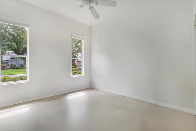 an empty room with a window