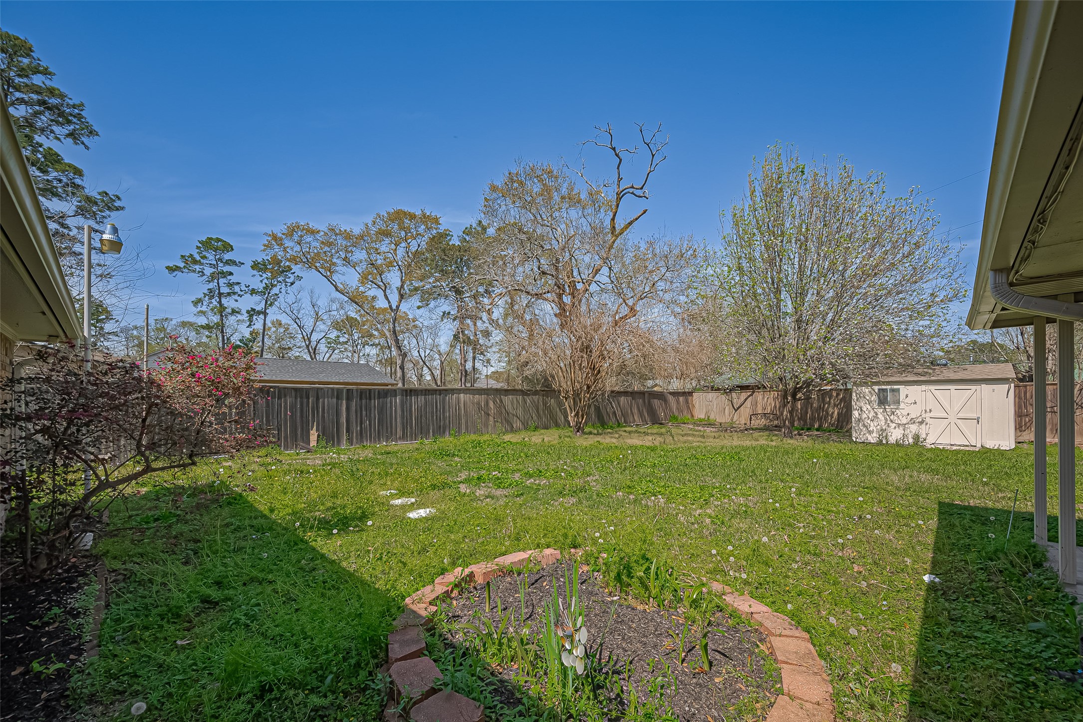 16506 Amcreek Road Houston, TX 77068 - Photo 49 of 50 a view of a backyard with large trees