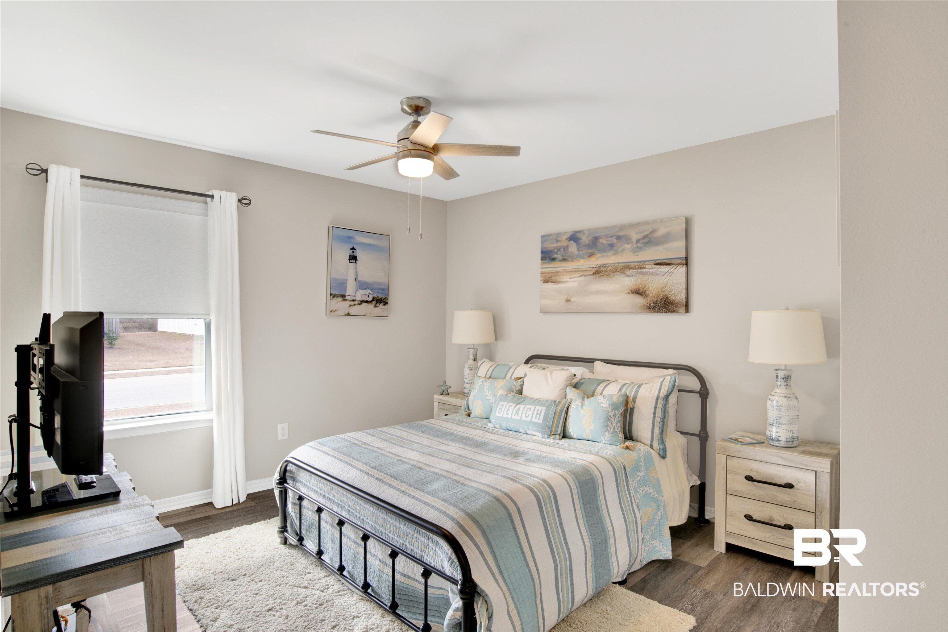 3097 Ingrid Lane Foley, AL 36535 - Photo 23 of 38 Bedroom featuring ceiling fan and dark hardwood / wood-style flooring