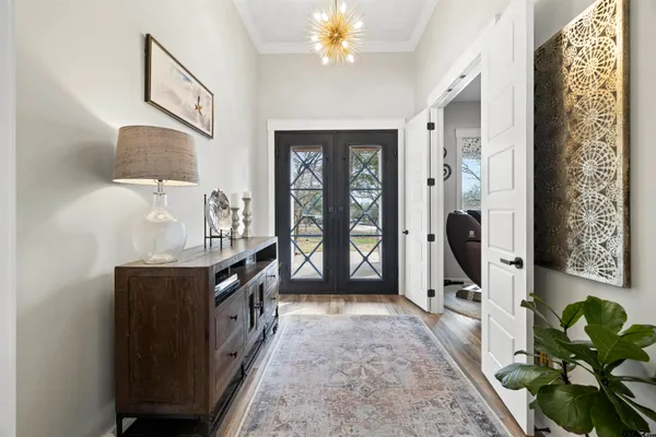 a view of a living room with furniture