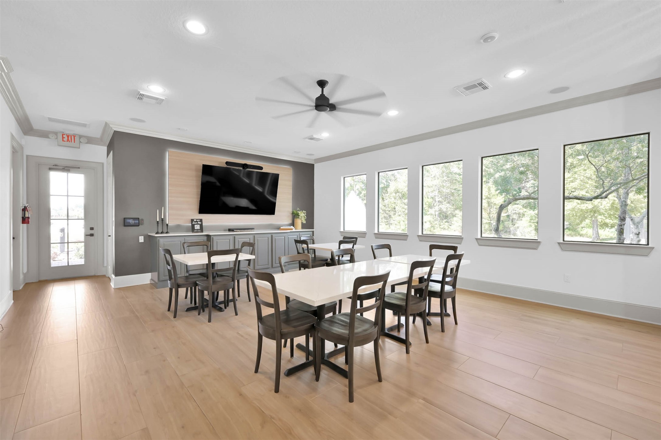 3465 Stablewood Grove Lane Spring, TX 77386 - Photo 45 of 49 a view of a dining room with furniture window and wooden floor