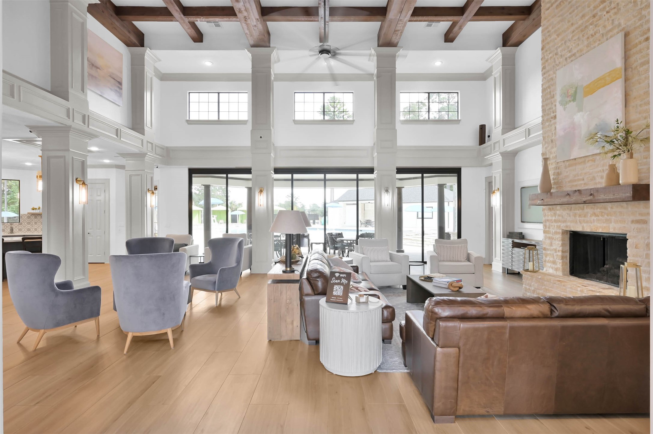 3465 Stablewood Grove Lane Spring, TX 77386 - Photo 47 of 50 a living room with furniture large window and wooden floor