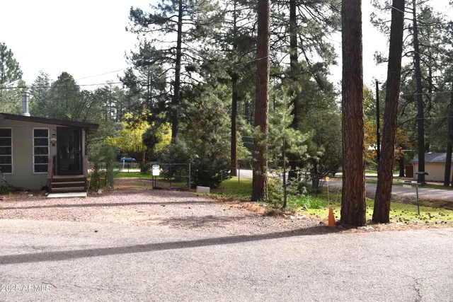a view of road with trees