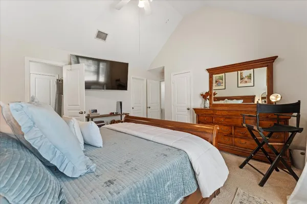 a view of backyard with seating space