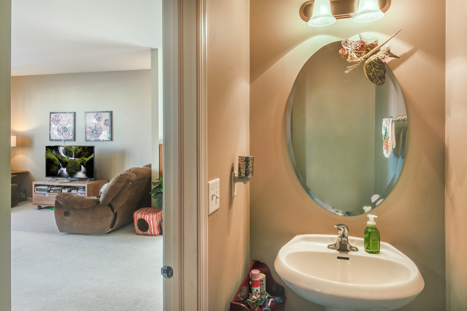 2765 Crooker Drive Yorkville, IL 60560 - Photo 10 of 21 a en suite bathroom with a sink and a mirror