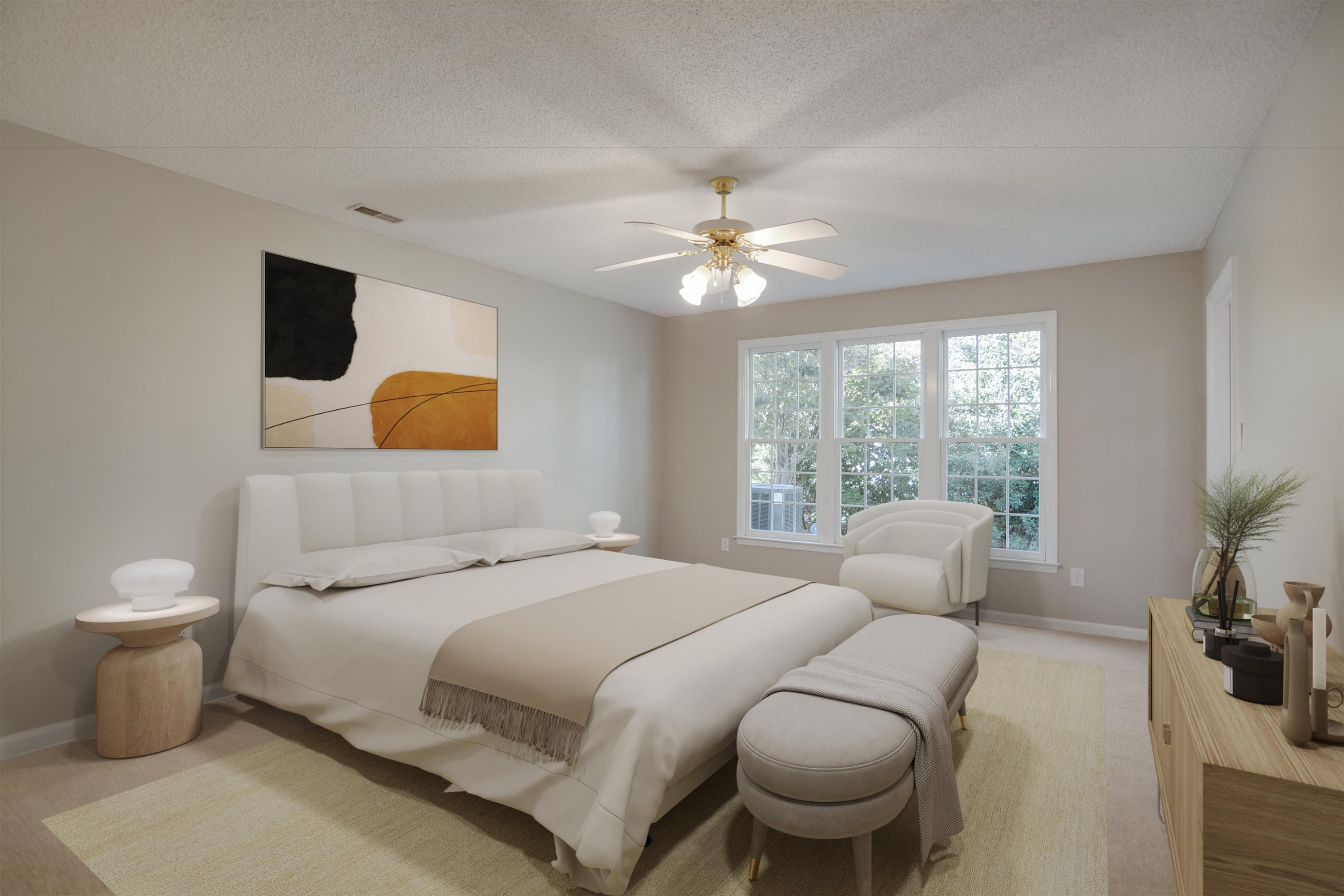114 Breakers Place Cary, NC 27511 - Photo 12 of 19 a bedroom with a bed and a chandelier
