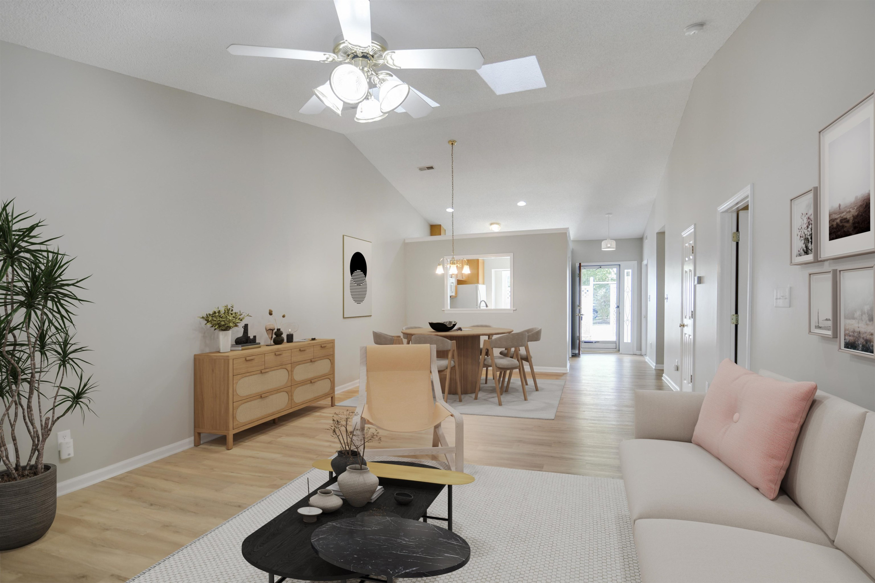 114 Breakers Place Cary, NC 27511 - Photo 7 of 19 a living room with furniture or chandelier and a wooden floor