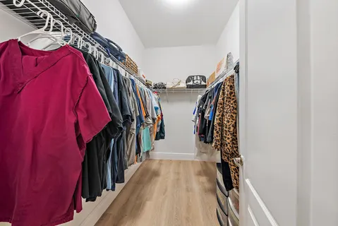 a view of a walk in closet
