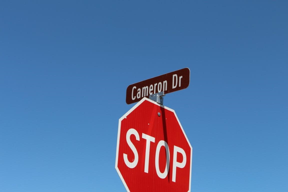 Cameron Dr Cameron Drive Bridgeport, CA 93517 - Photo 11 of 12 a close up of a street sign