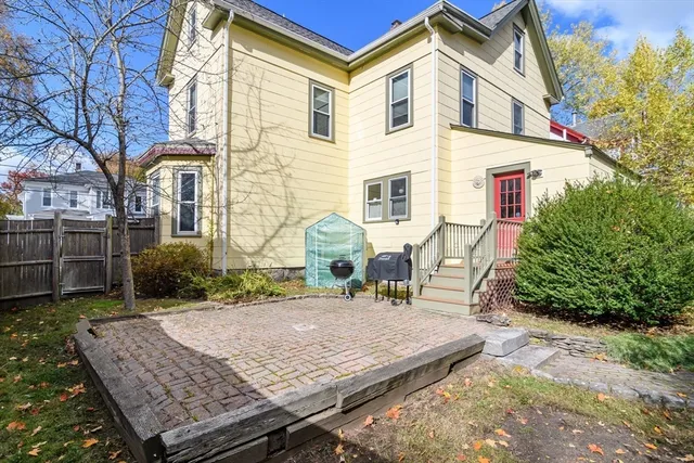 a view of a house with patio