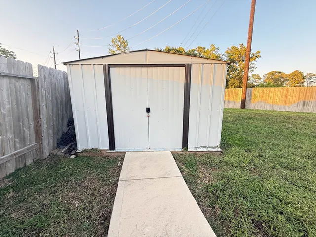 a backyard of a house