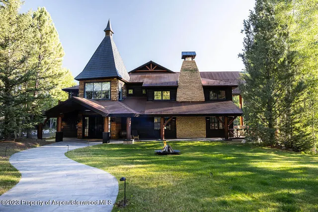a view of a swimming pool with an outdoor space