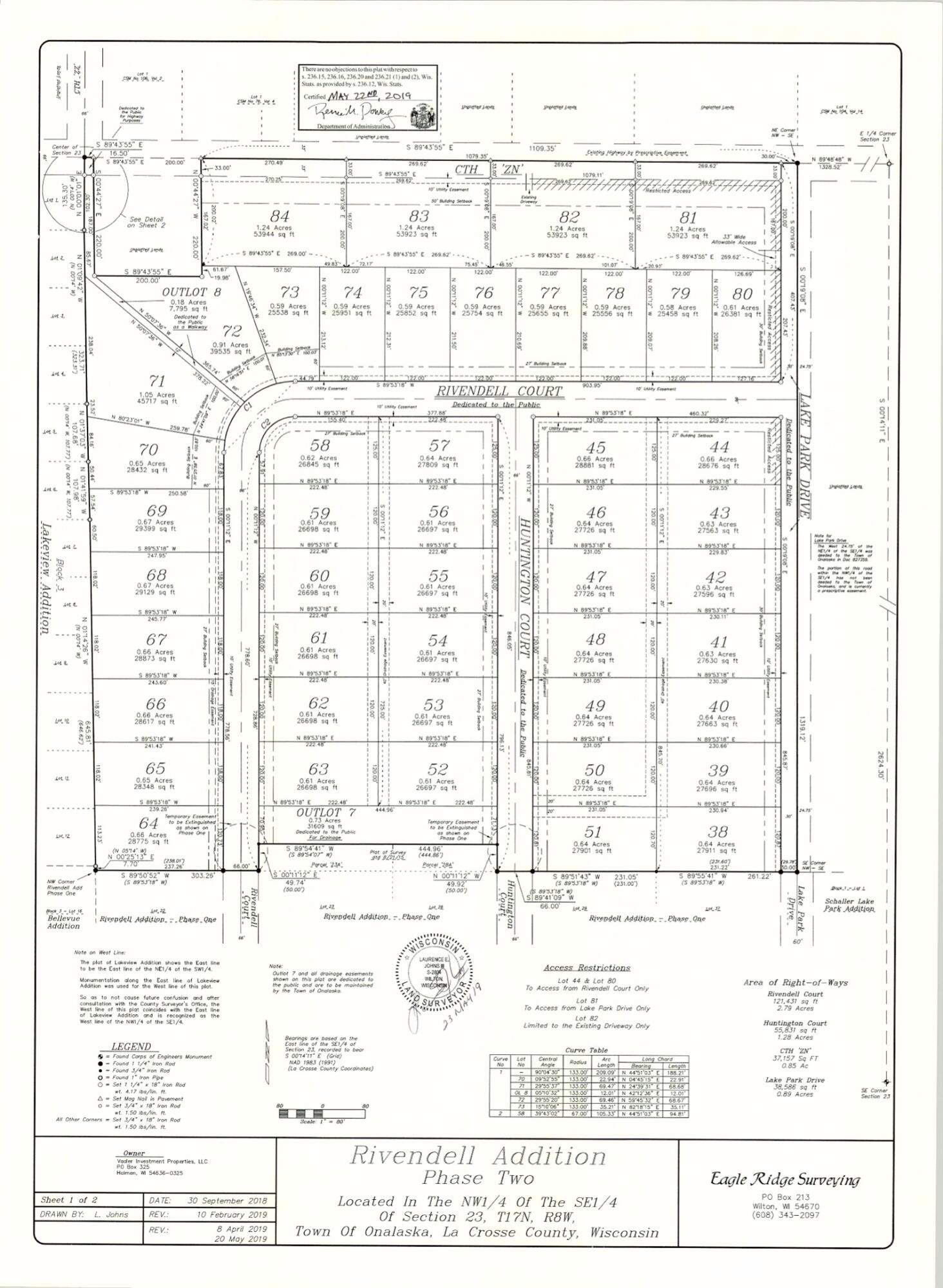 0 Rivendell Court, Unit LOT 74 Onalaska, WI 54650 - Photo 2 of 2 RIVENDELL MAP