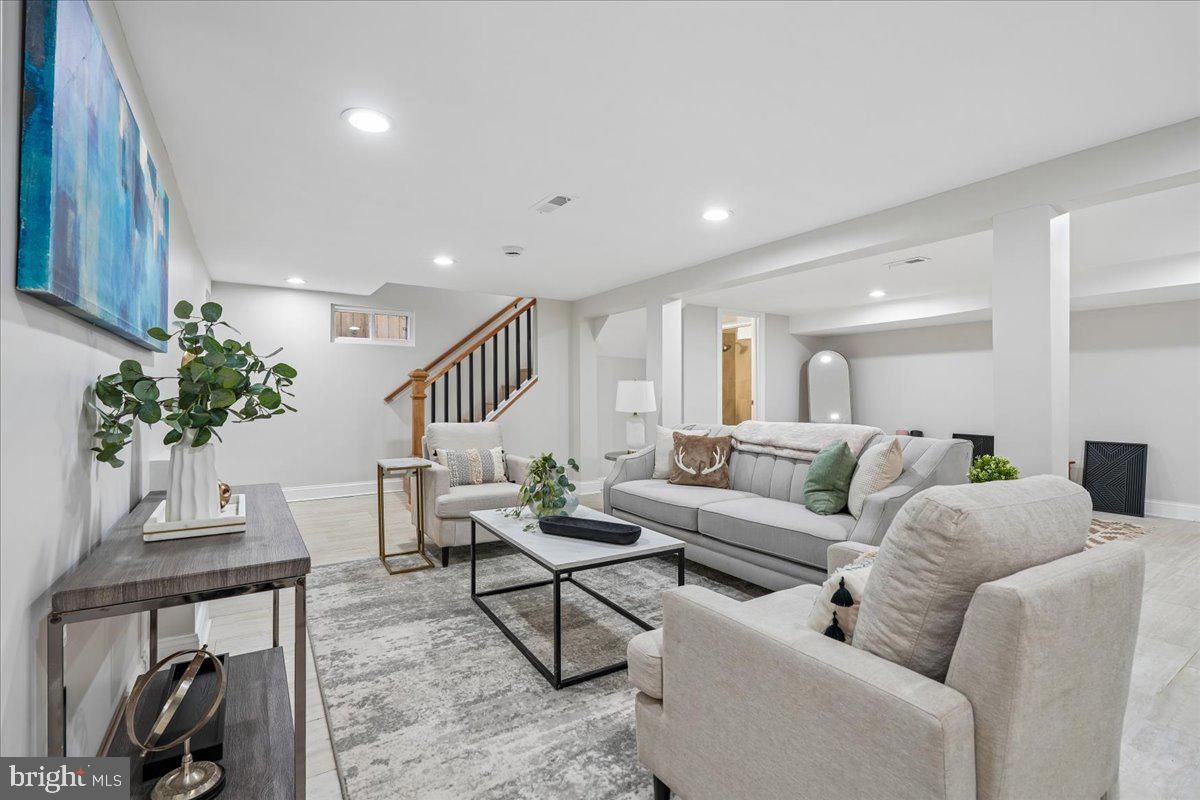 17 Longfellow Street Northwest Washington, DC 20011 - Photo 31 of 41 a living room with furniture and a potted plant