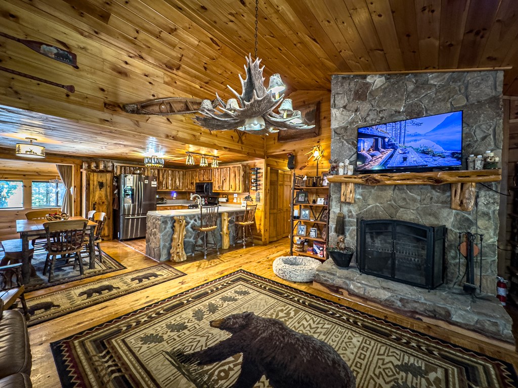 614 Rockridge Road Murphy, NC 28906 - Photo 28 of 43 a living room with fireplace furniture and a fireplace