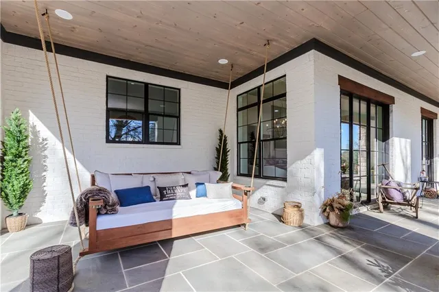 a view of kitchen with breakfast area