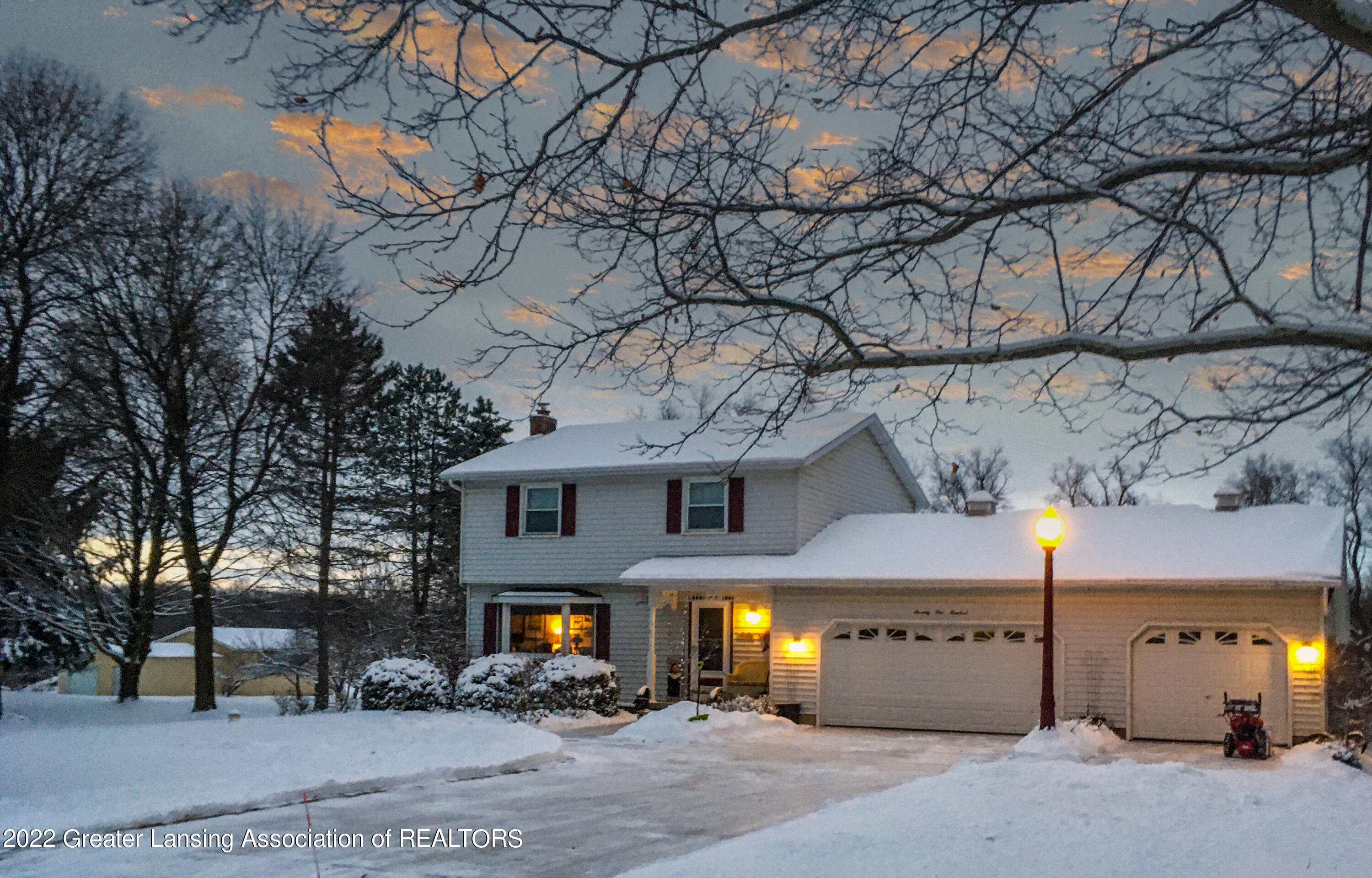 7100 West Cutler Road Dewitt, MI 48820 - Photo 20 of 42 winter dusk