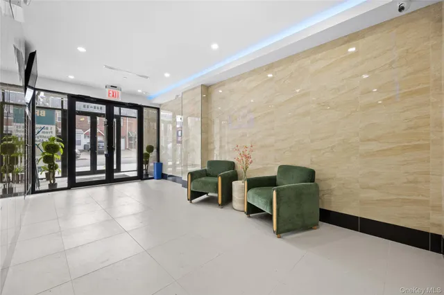 a view of hallway with livingroom