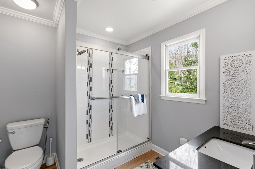 1682 Settlement Road Young Harris, GA 30582 - Photo 26 of 72 a bathroom with a toilet and a shower