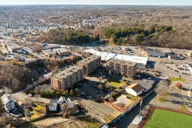 an aerial view of multiple house