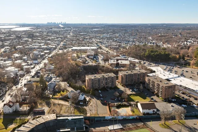 an aerial view of multiple house