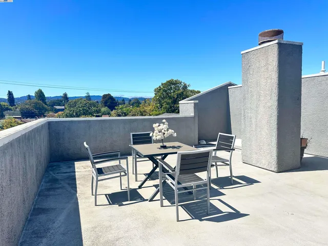 a view of terrace with seating space